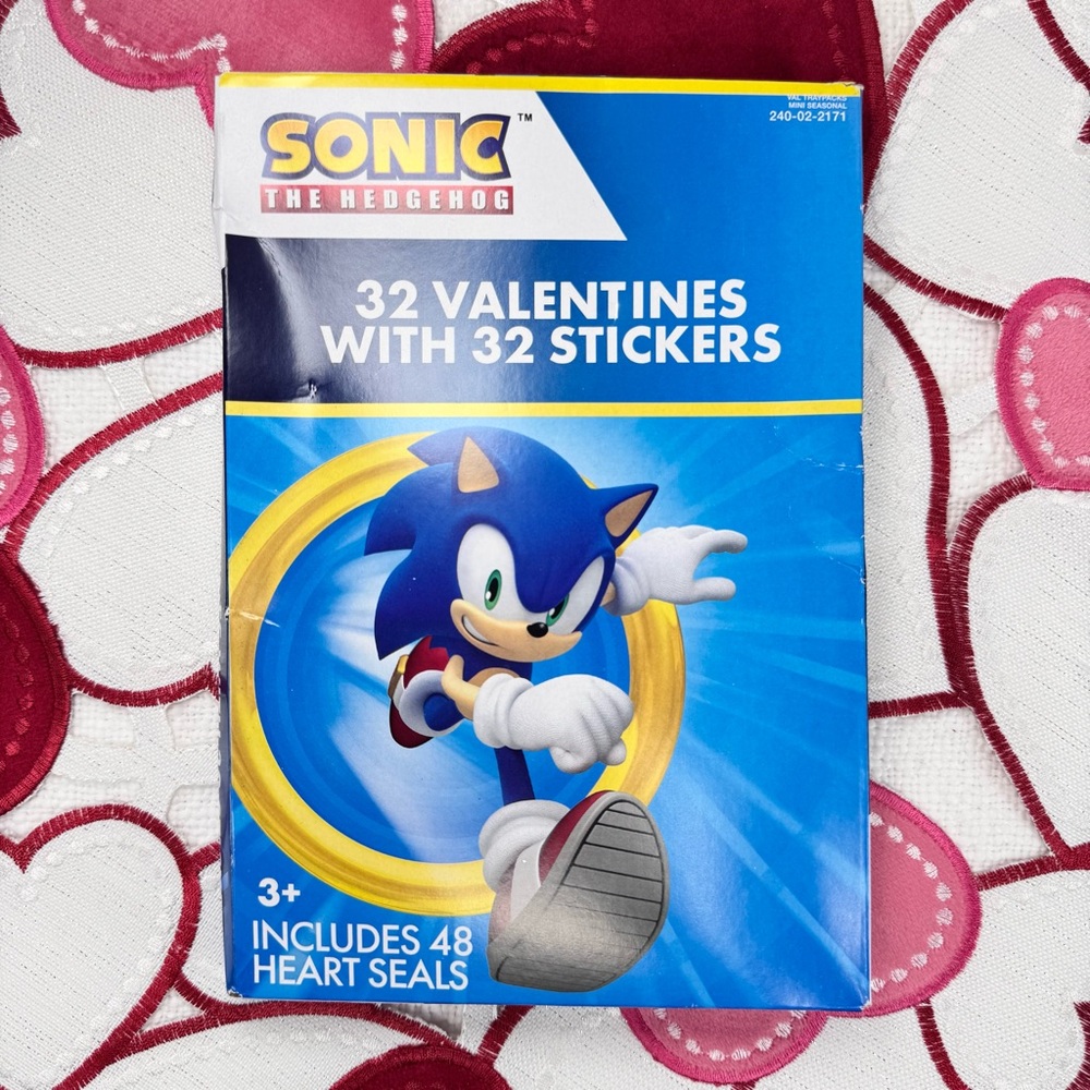 NEW Sonic The Hedgehog Valentines Day Valentines